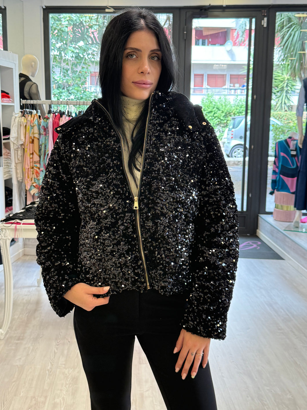 Piumino paillettes