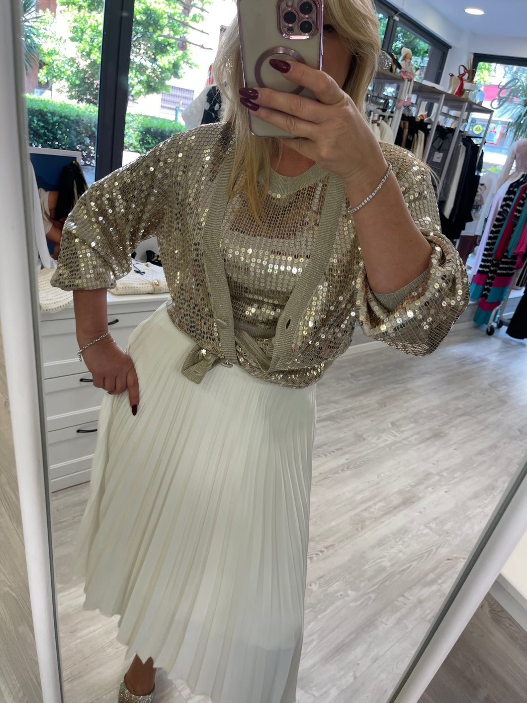 Cardigan paillets