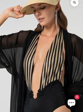 Carica l&#39;immagine nel visualizzatore di Gallery, Costume intero nero oro
