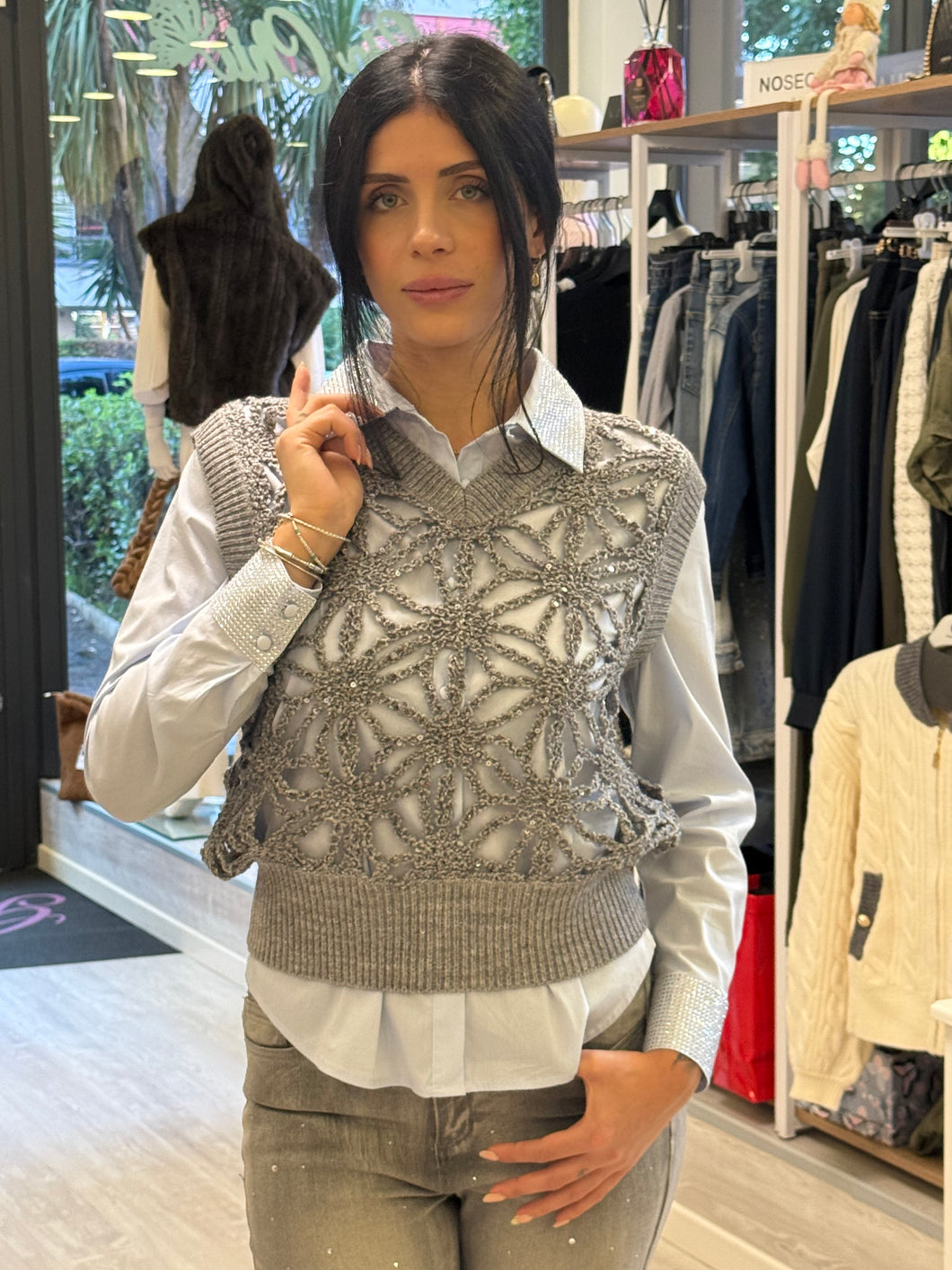 Gilet ricamato