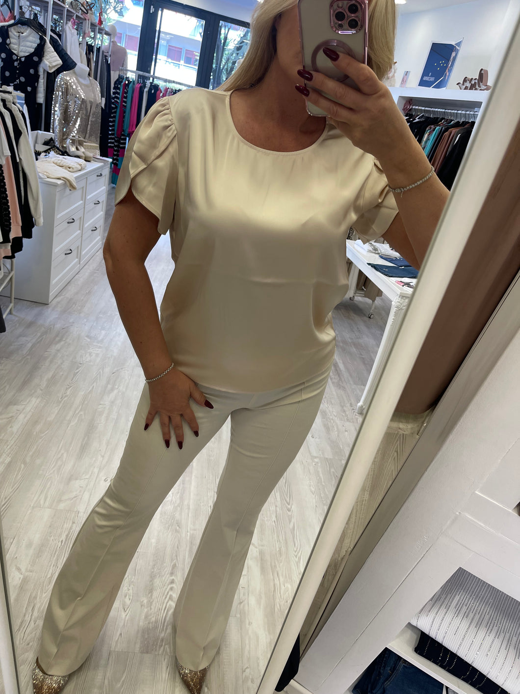 Pantalone con fibia  oro